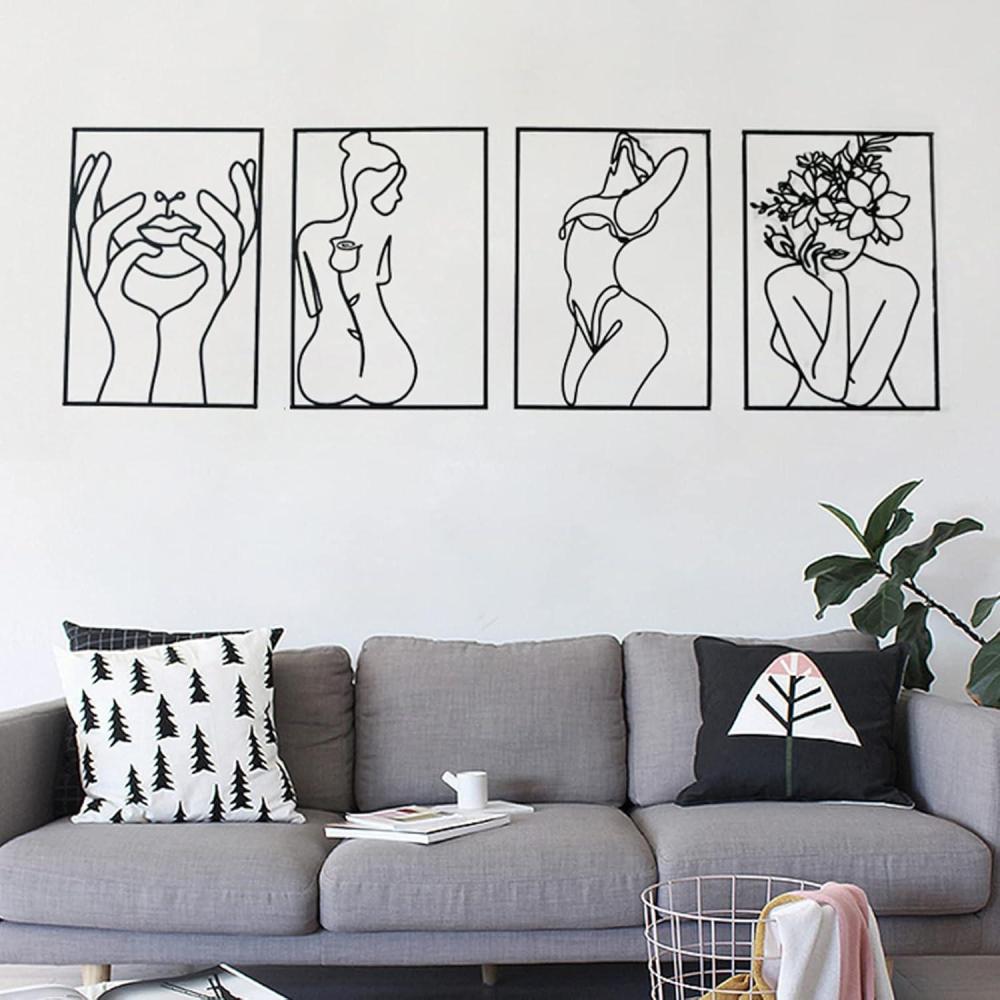 image:imageGlamativity Large 4 Pcs Colorful And Black DoubleSided Gold Leaf Metal Wall Art 225 x 157 Botanical Abstract Wall Dcor Metal Leaf with Frame 3D Textured Sculptures Modern Wall Art With Ginkgo Biloba Design for Living Room Bedroom Bathroom Study L Size 225 x 157Black Classic Style