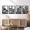 Black Abstract Flowers